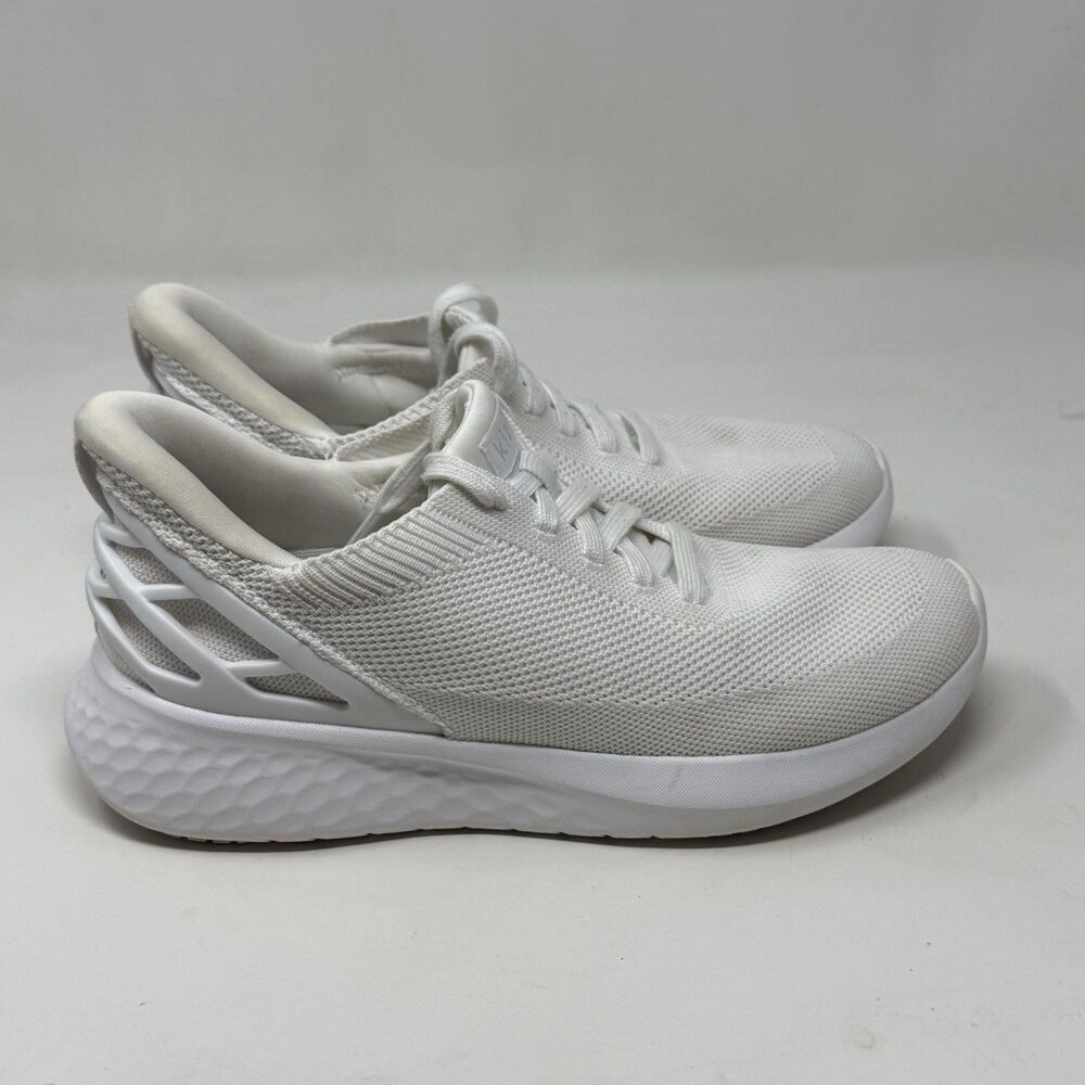 Kizik Athens Sneakers Womens 7 Mens 5.5 White Knit Slip In Handsfree Shoes